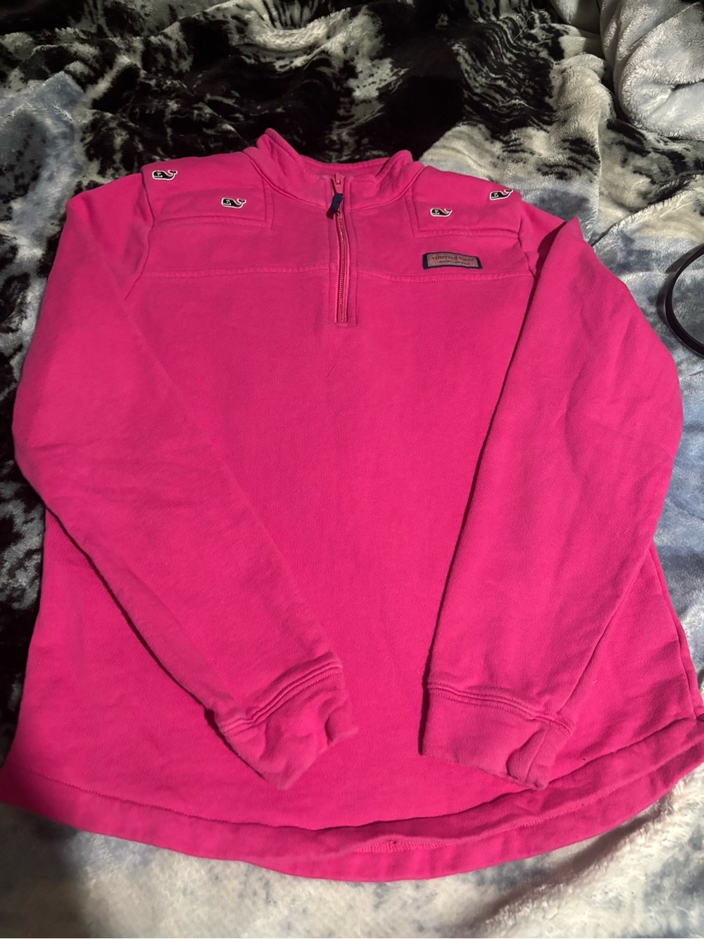 Youth girls Pink Quarter-Zip Sweater - Vineyard Vines